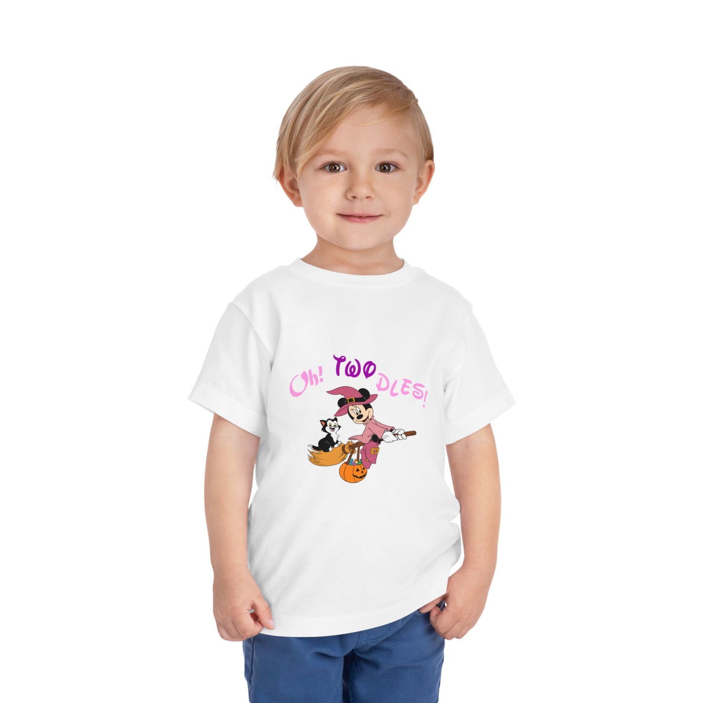 Oh! Toodles! Halloween Toddler Tee — Cute Witch Cat Pumpkin Graphic