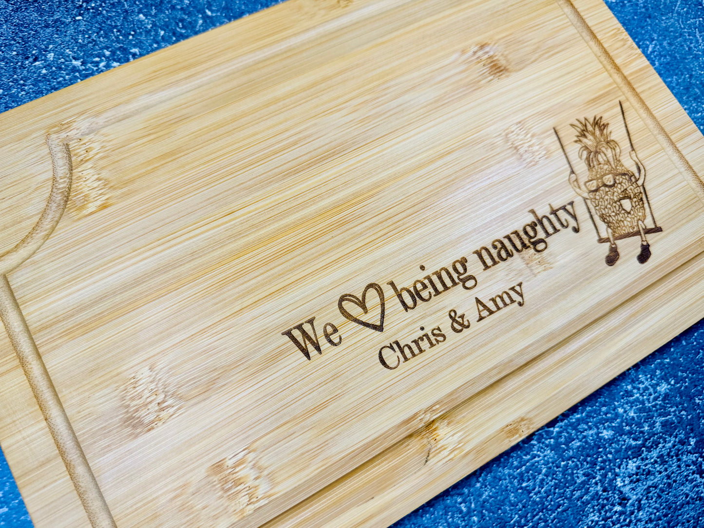 We Love Being Naughty Pineapple Cutting Board
