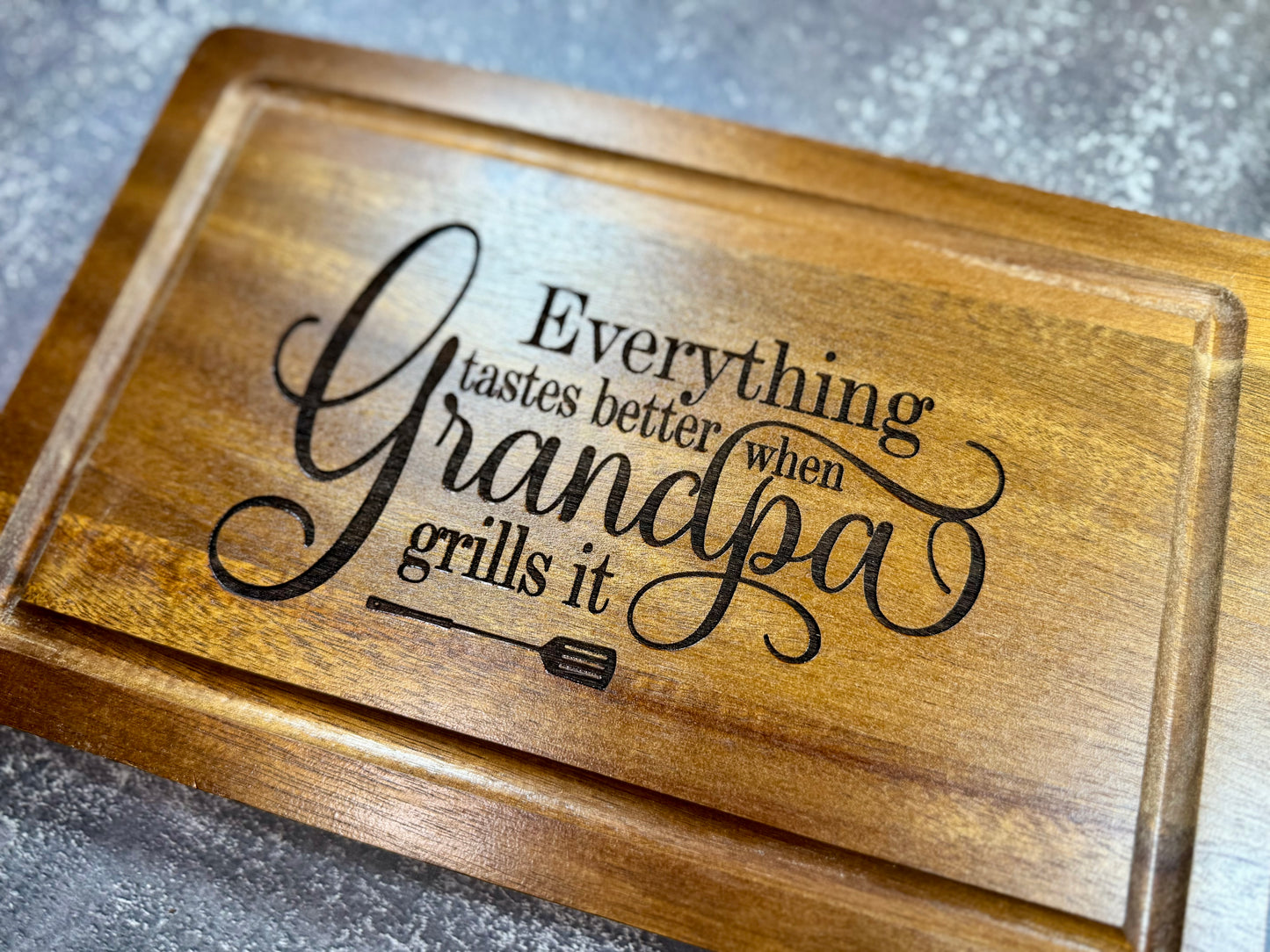 Everything Tastes Better When Grandpa Grills It Cutting Board