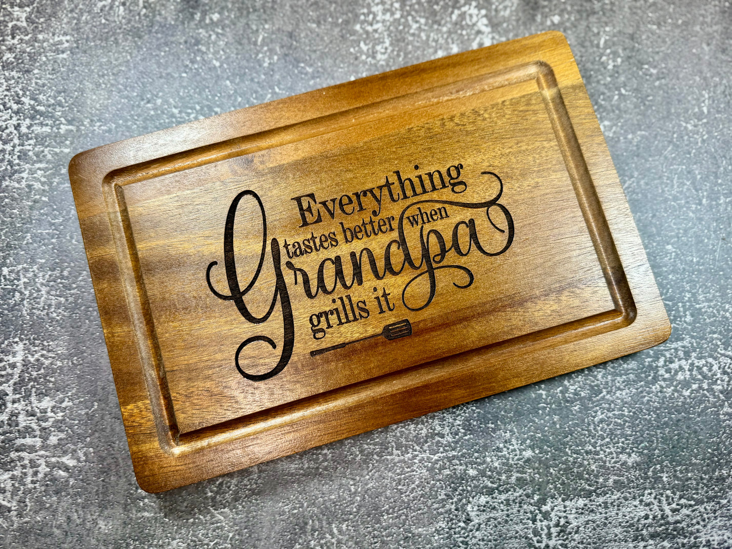 Everything Tastes Better When Grandpa Grills It Cutting Board