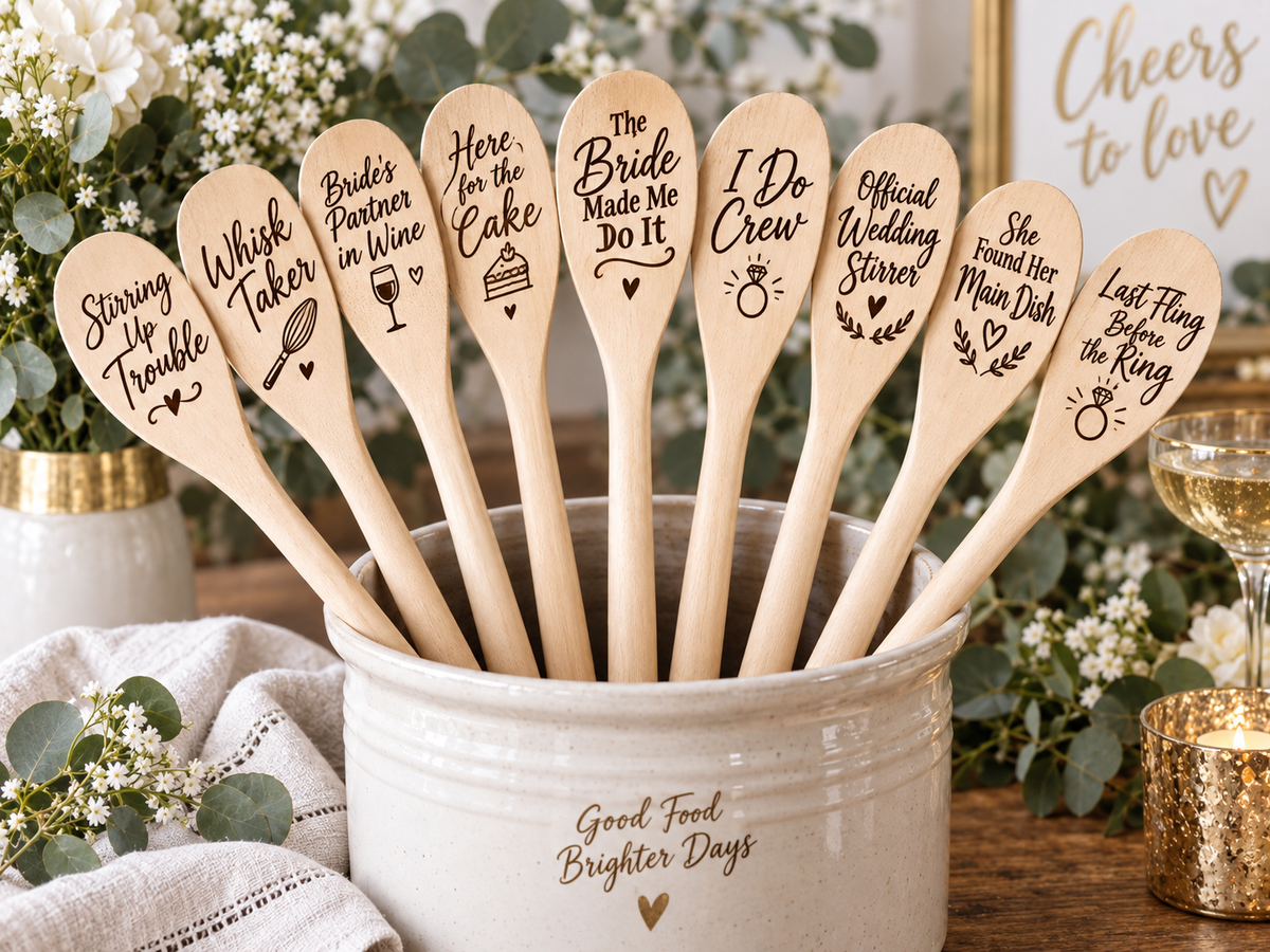 Funny Bridal Party Wooden Spoons | Bridesmaid Gifts, Bridal Shower Favors & Bachelorette Keepsakes