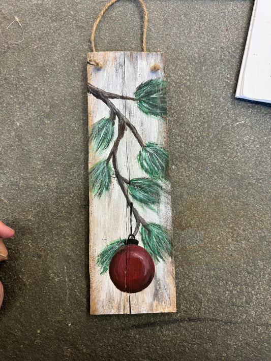 Rustic Christmas Ornament Sign