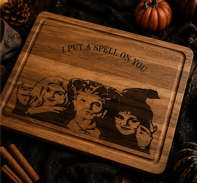 Hocus Pocus Cutting Board – Halloween Kitchen Decor & Witchy Charcuterie Board