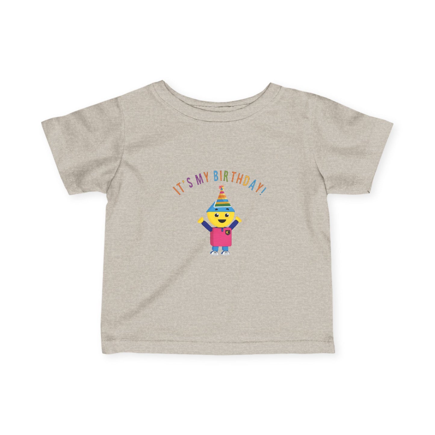Charlie's Colorform City Infant Birthday Tee - "It's My Birthday" Party Hat Character