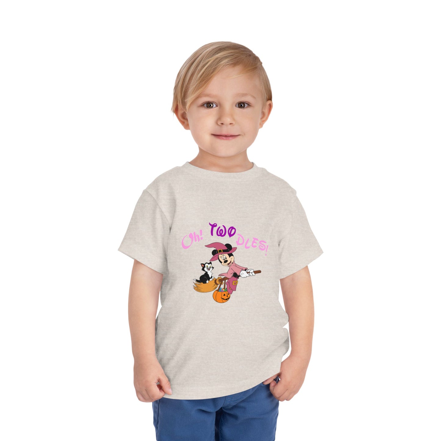 Oh! Toodles! Halloween Toddler Tee — Cute Witch Cat Pumpkin Graphic