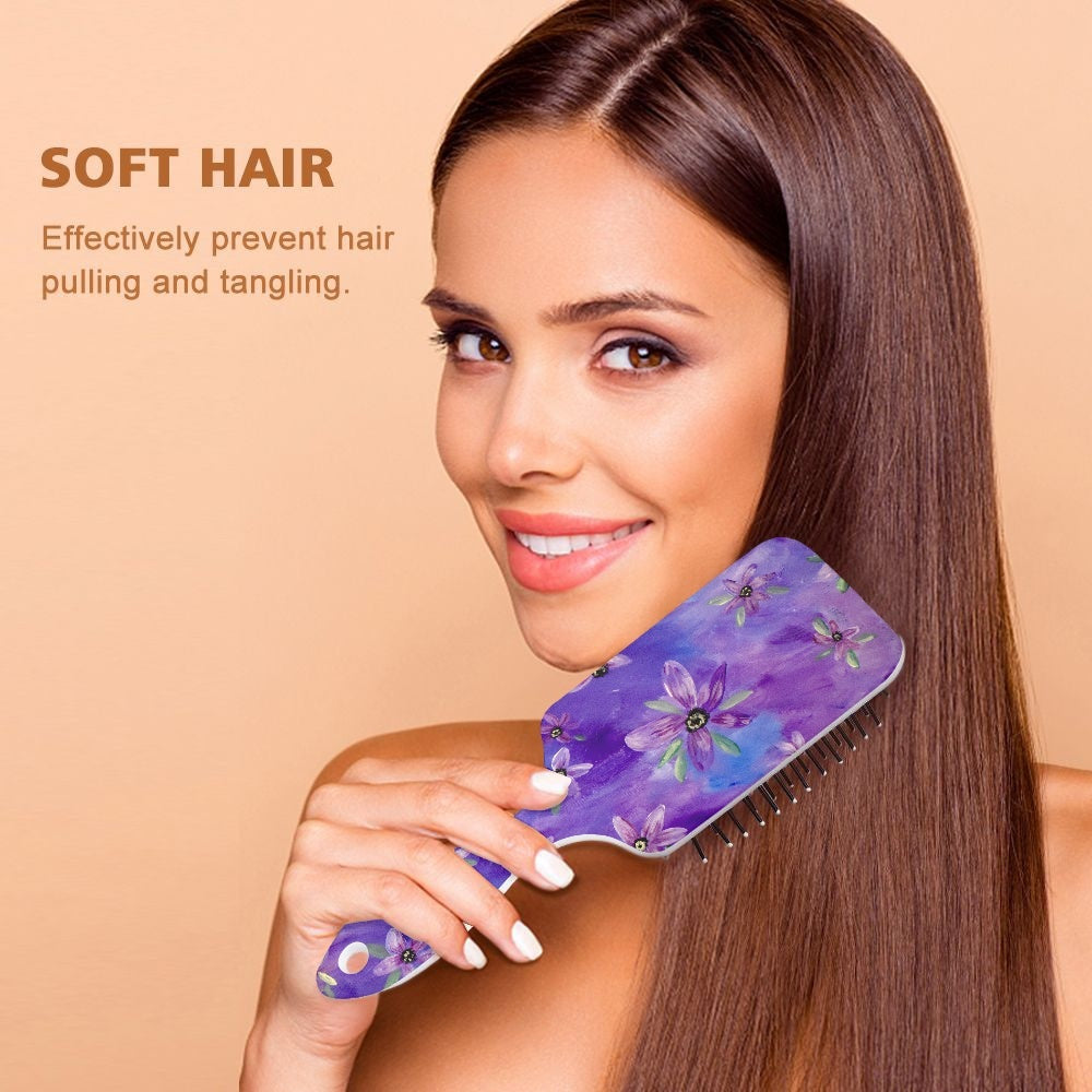Purple Sunflower Air Cushion Scalp Massage Comb
