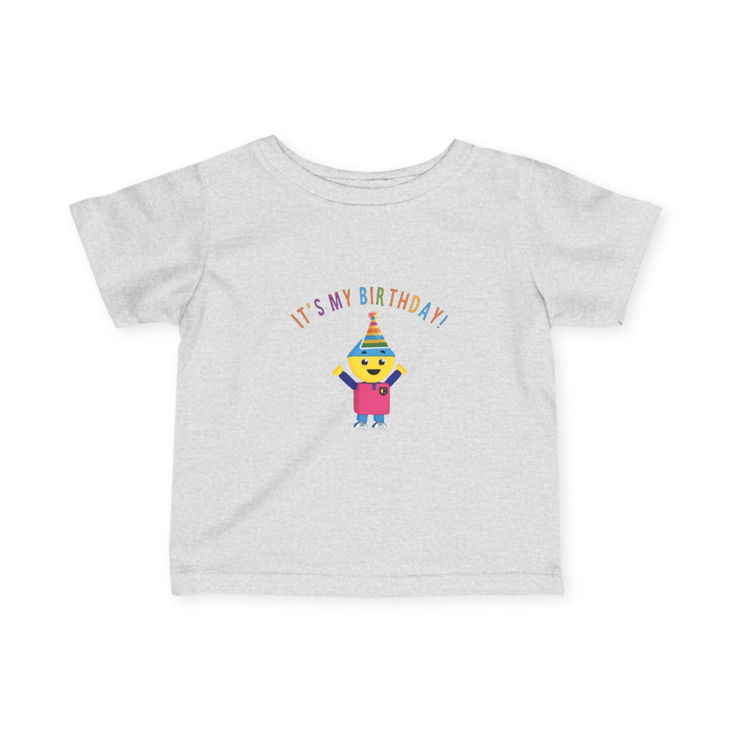Charlie's Colorform City Infant Birthday Tee - "It's My Birthday" Party Hat Character