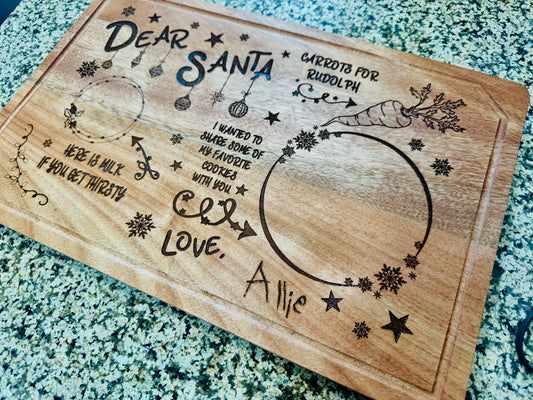 Dear Santa Cutting Board Wood Burning Class