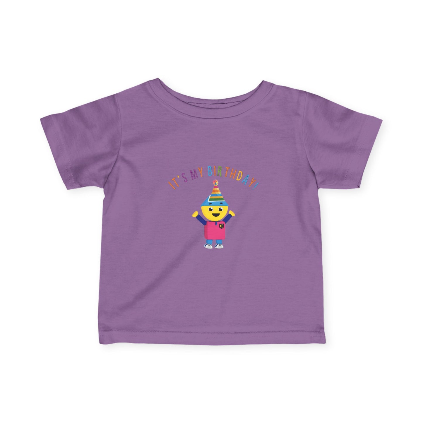 Charlie's Colorform City Infant Birthday Tee - "It's My Birthday" Party Hat Character