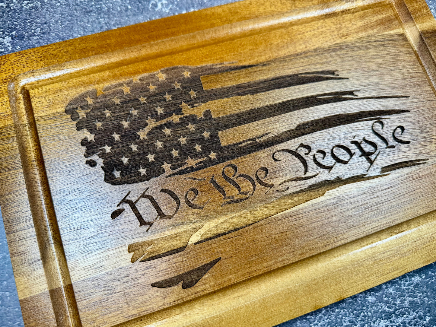 We The People Patriotic American Flag Cutting Board/Olaf/Disney