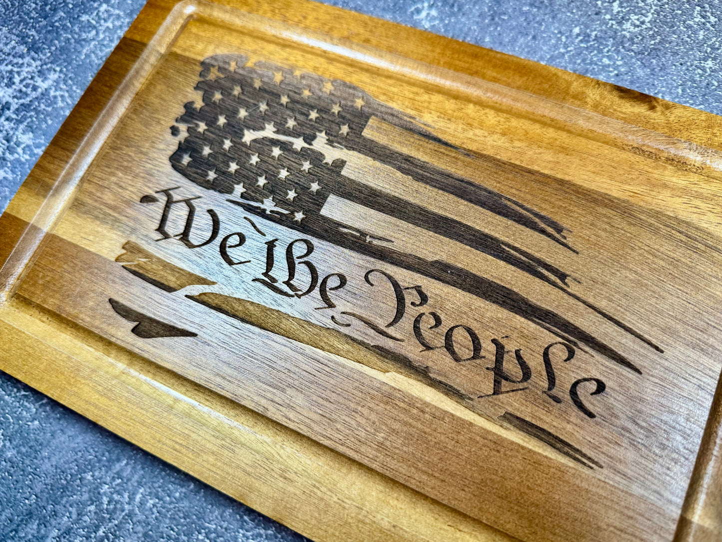 We The People Patriotic American Flag Cutting Board/Olaf/Disney