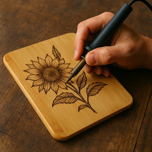 Wooden Bamboo Trivet Wood Burning Class