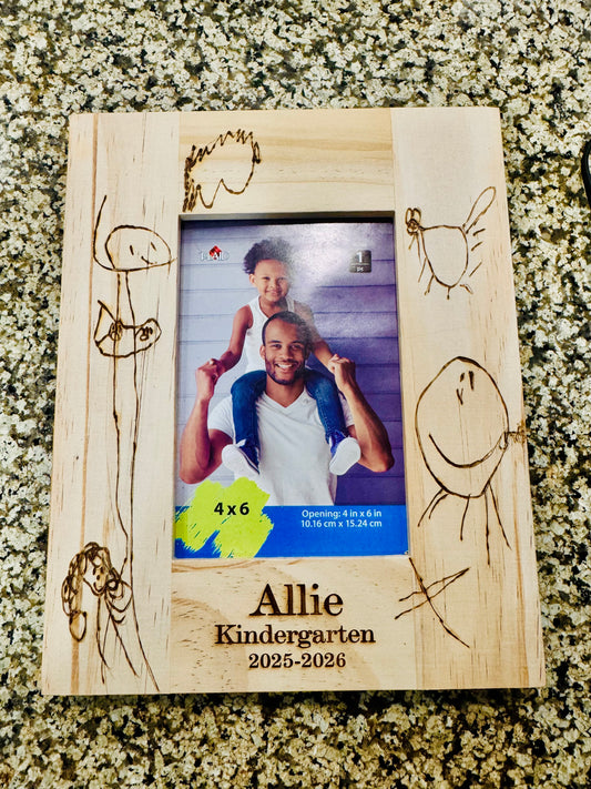 School Picture Kids’ Drawing Wood Burning Class