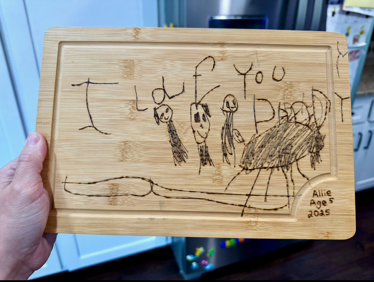 Father’s Day Keepsake: Kids’ Drawing Cutting Board Class Wood Burning Class