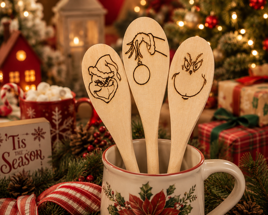 Grinch Wooden Spoon