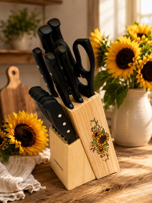 Bloque de cuchillos y accesorios Sunflower