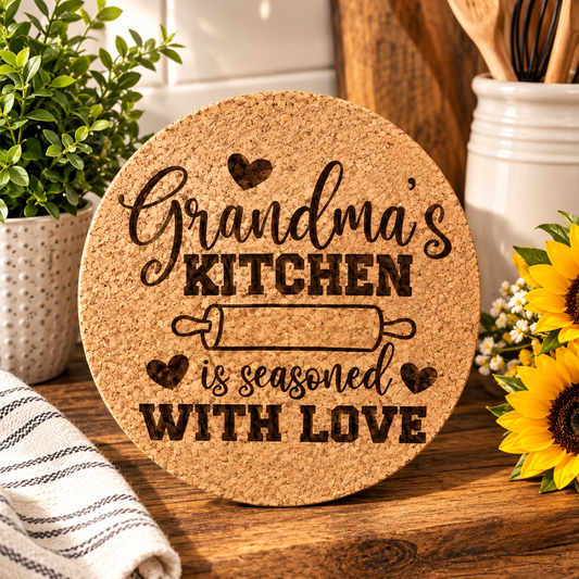 Salvavajillas de corcho La cocina de la abuela está sazonada con amor