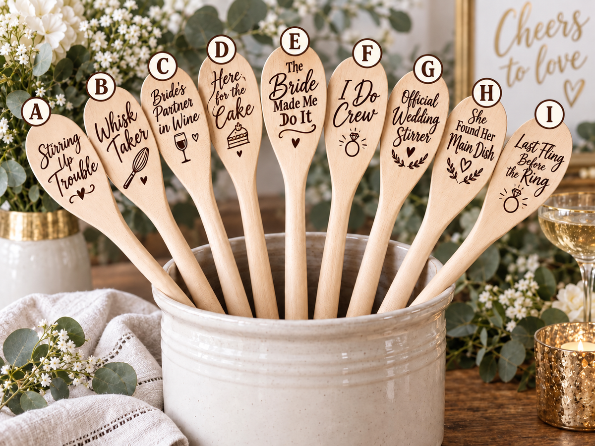 Funny Bridal Party Wooden Spoons | Bridesmaid Gifts, Bridal Shower Favors & Bachelorette Keepsakes