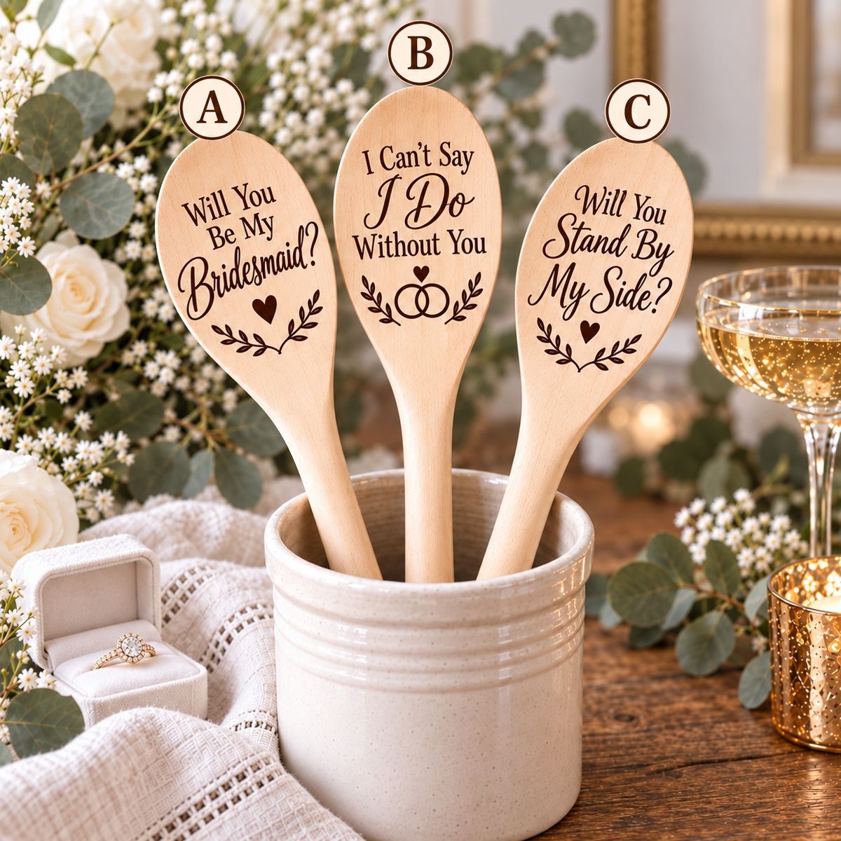 Bridesmaid Proposal Wooden Spoon – Will You Be My Bridesmaid Gift
