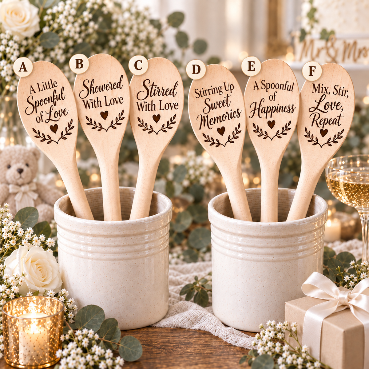 Personalized Wooden Spoon Favors – Baby Shower, Bridal Shower & Wedding Favors