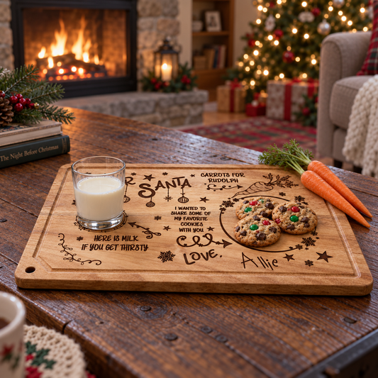 Dear Santa Cutting Board Wood Burning Class