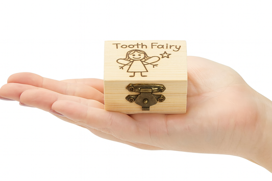Children's Drawing Keepsake Wooden Bamboo Tooth Fairy Boxes Wood Burning Class