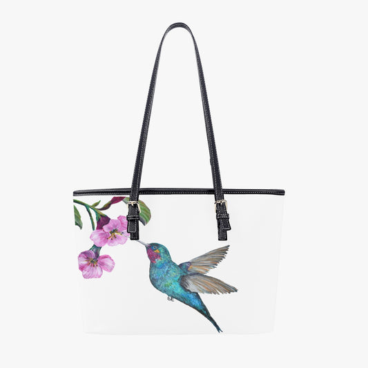 Hummingbird  Large Leather Tote Bag for Women