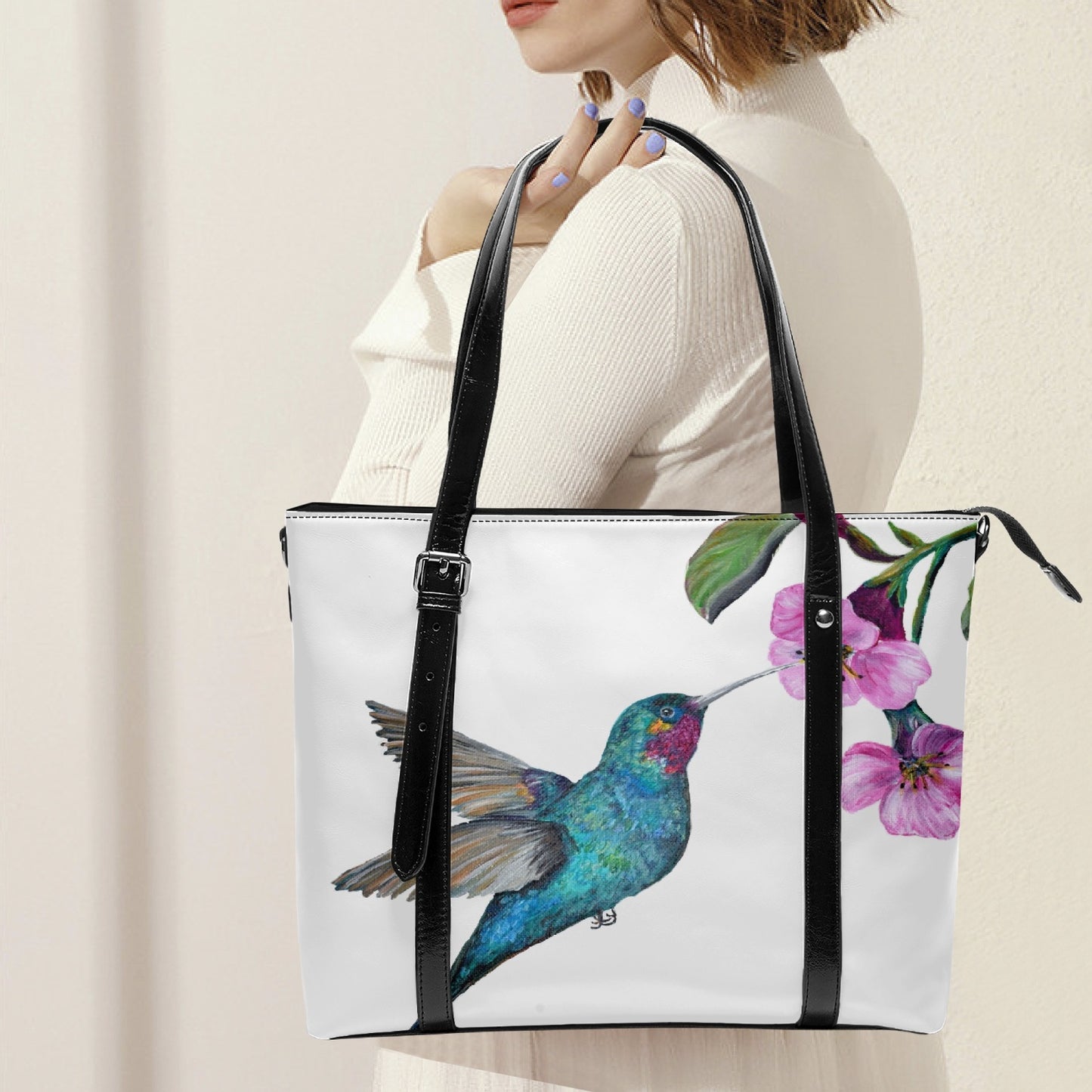 Hummingbird Stripe-around Tote Bag