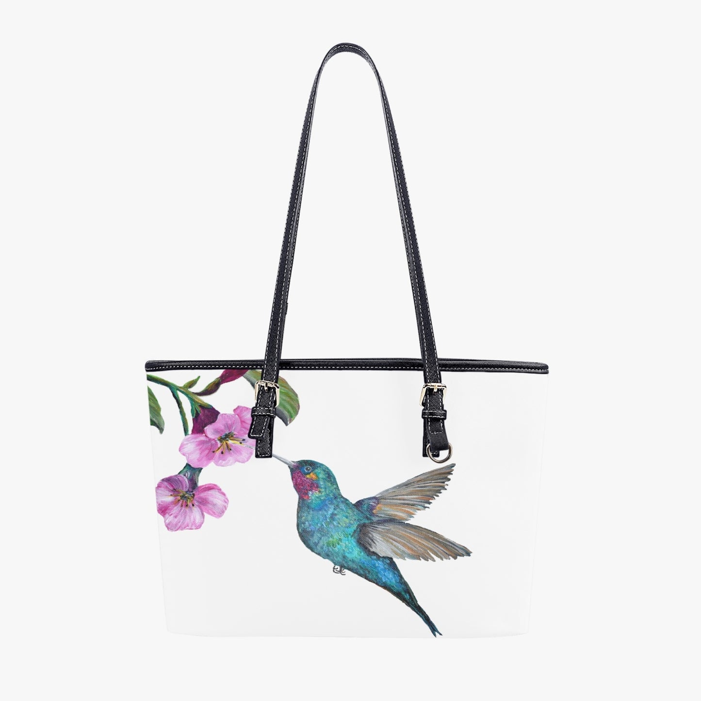 Hummingbird  Large Leather Tote Bag for Women