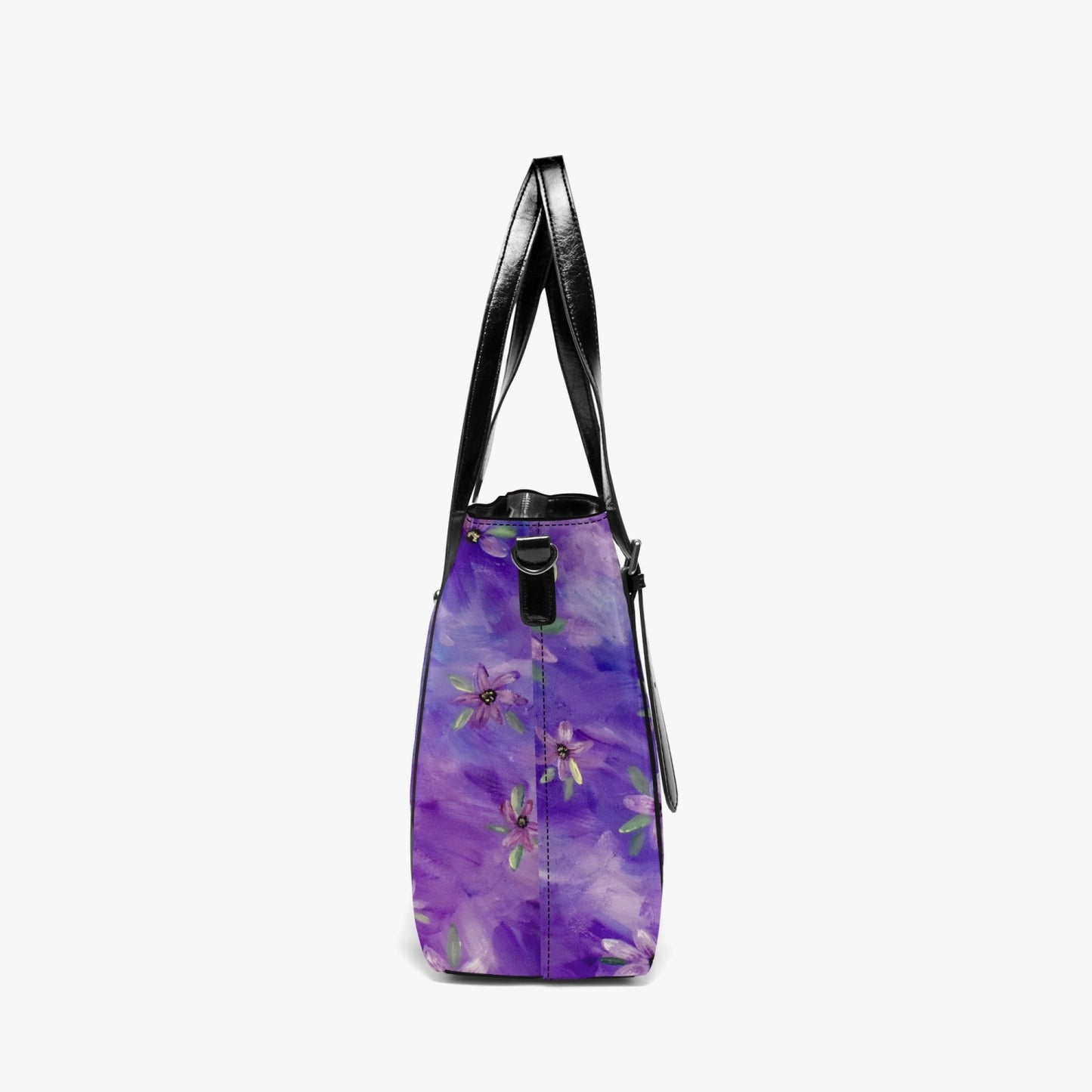 Purple Sunflower Stripe-around Tote Bag