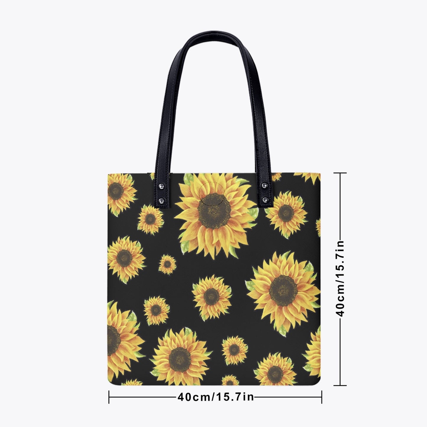 Sunflower Large Regular Leather Tote Bags