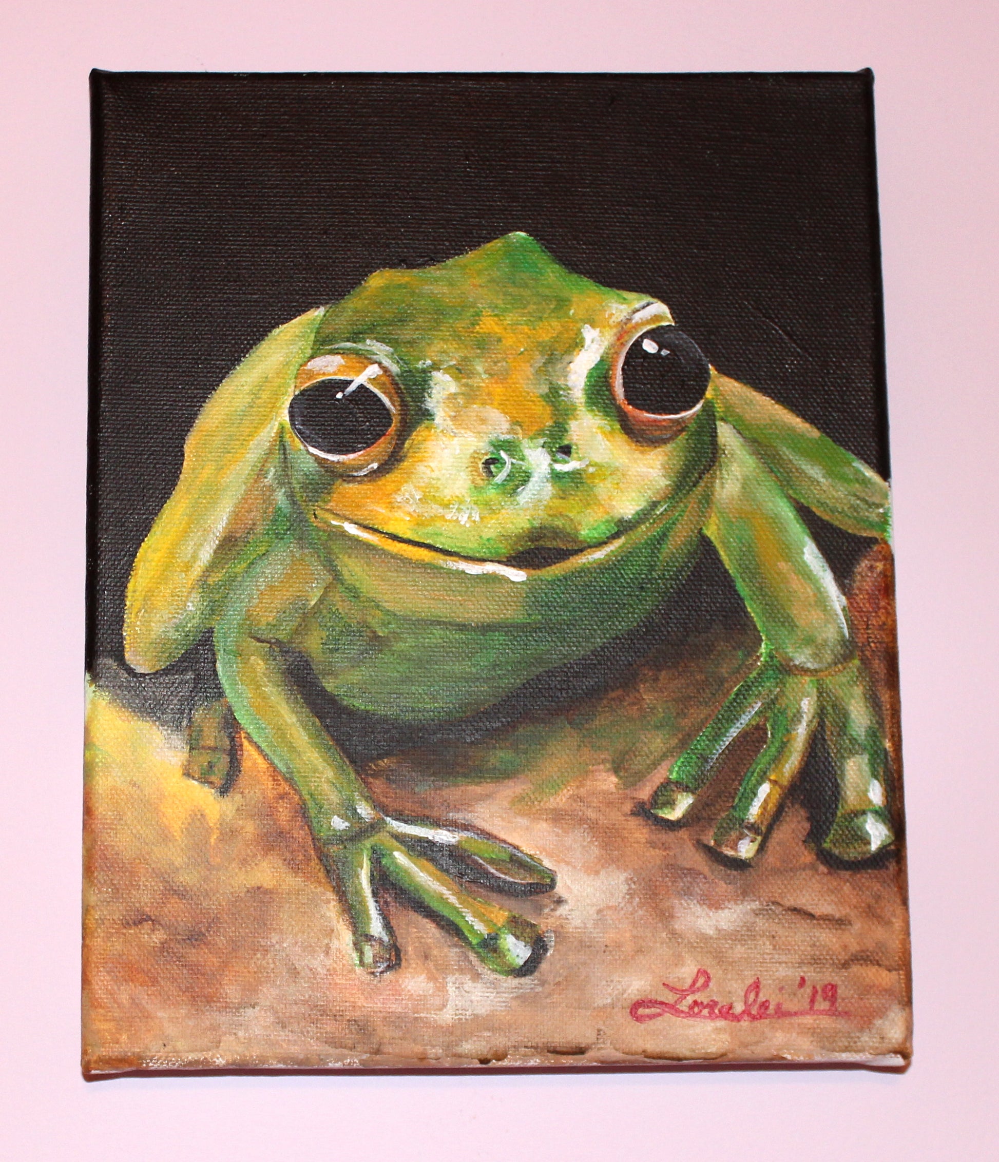 Frog Acrylic Painting - MixMatched Creations