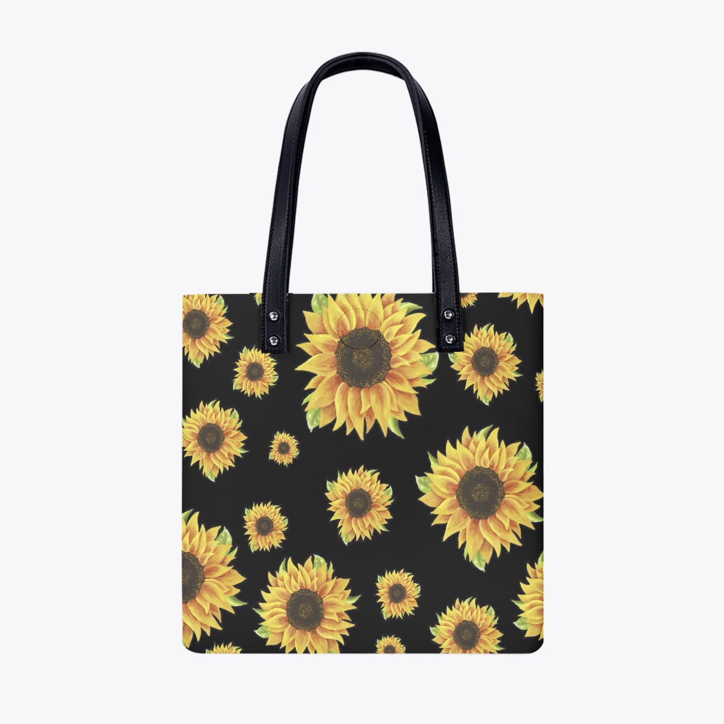 Sunflower Large Regular Leather Tote Bags