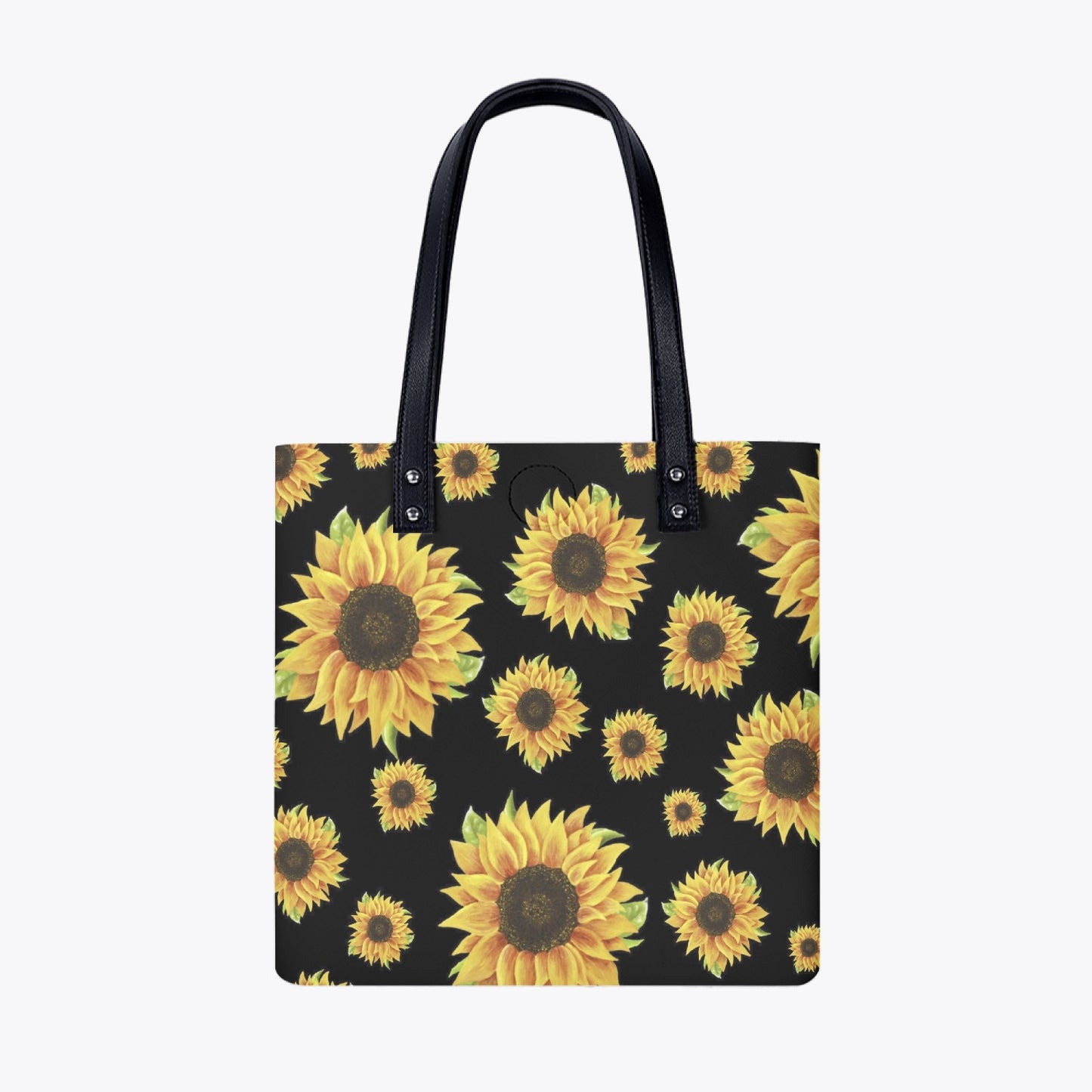 Sunflower Large Regular Leather Tote Bags