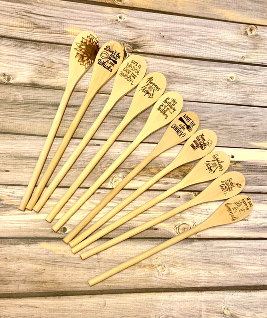 Wooden Engraved Spoons - MixMatched Creations
