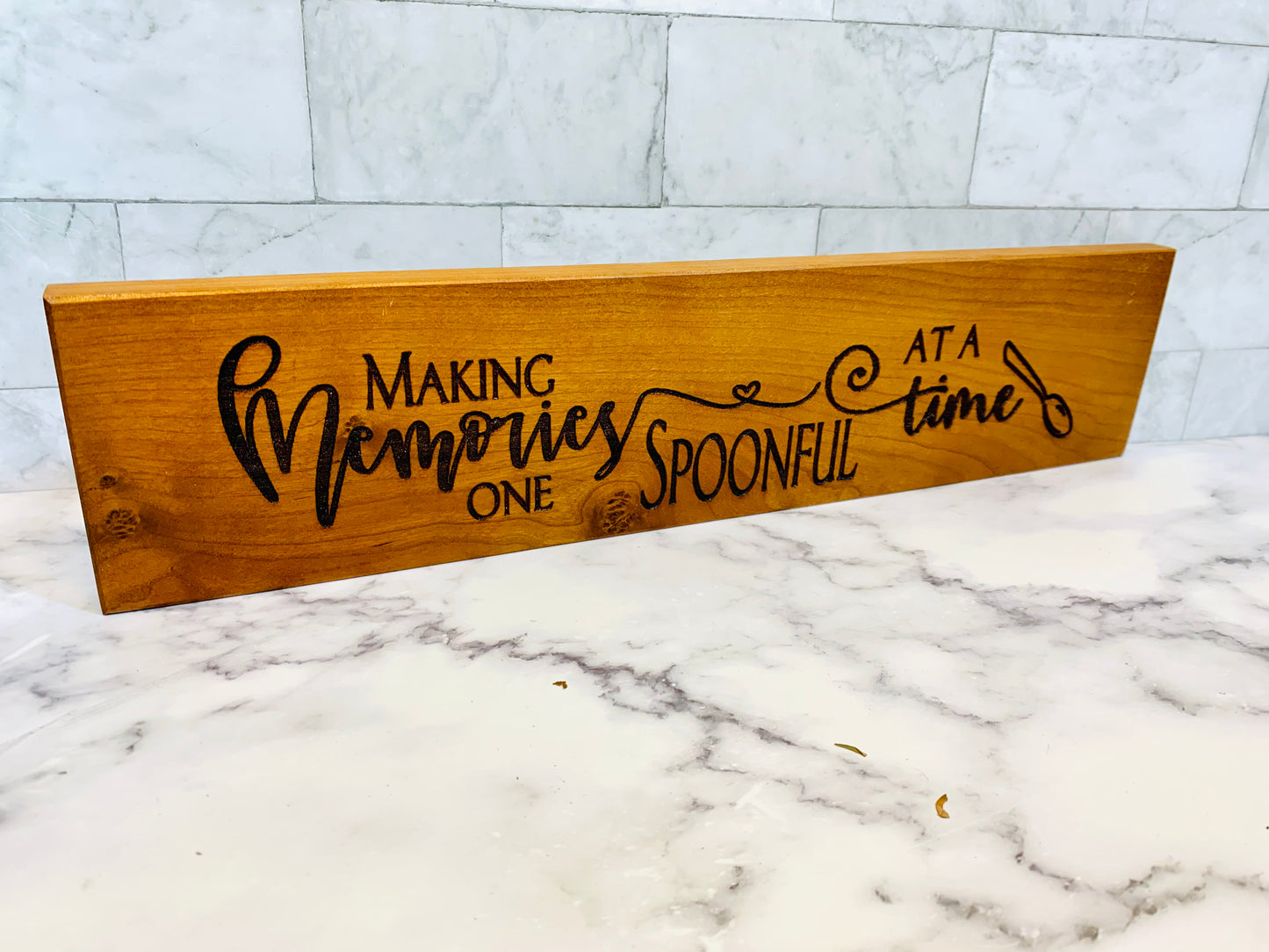 Making Memories One Spoonful At A Time Wooden Sign
