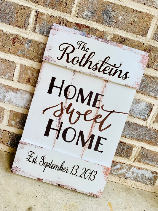 Personalized Home Sweet Home Rectangle Sign - MixMatched Creations