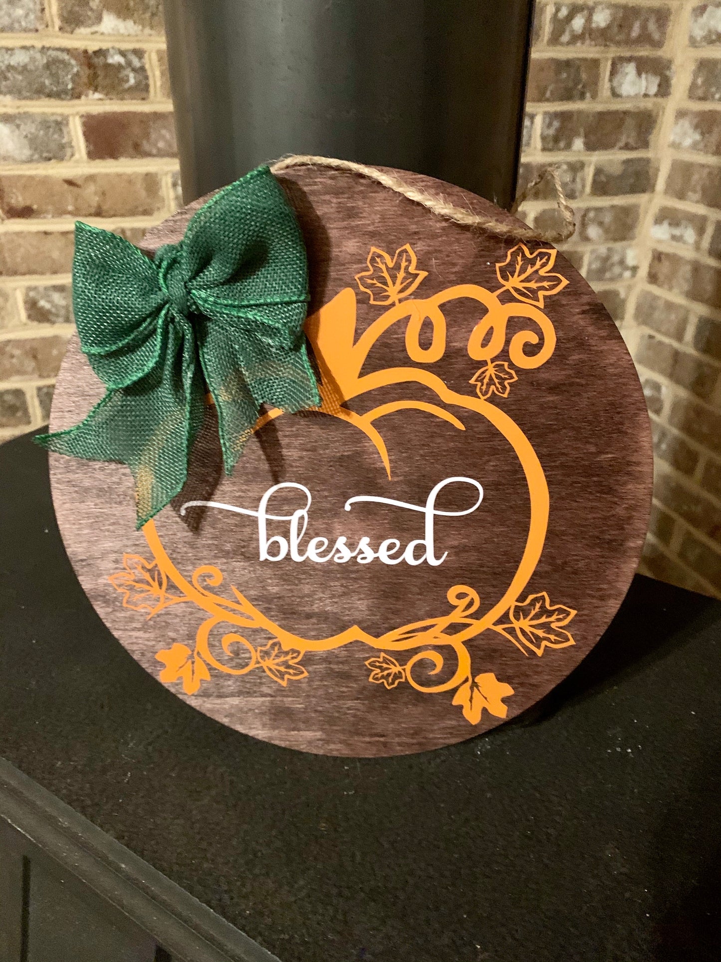 Blessed Pumpkin Wooden Fall Sign - MixMatched Creations