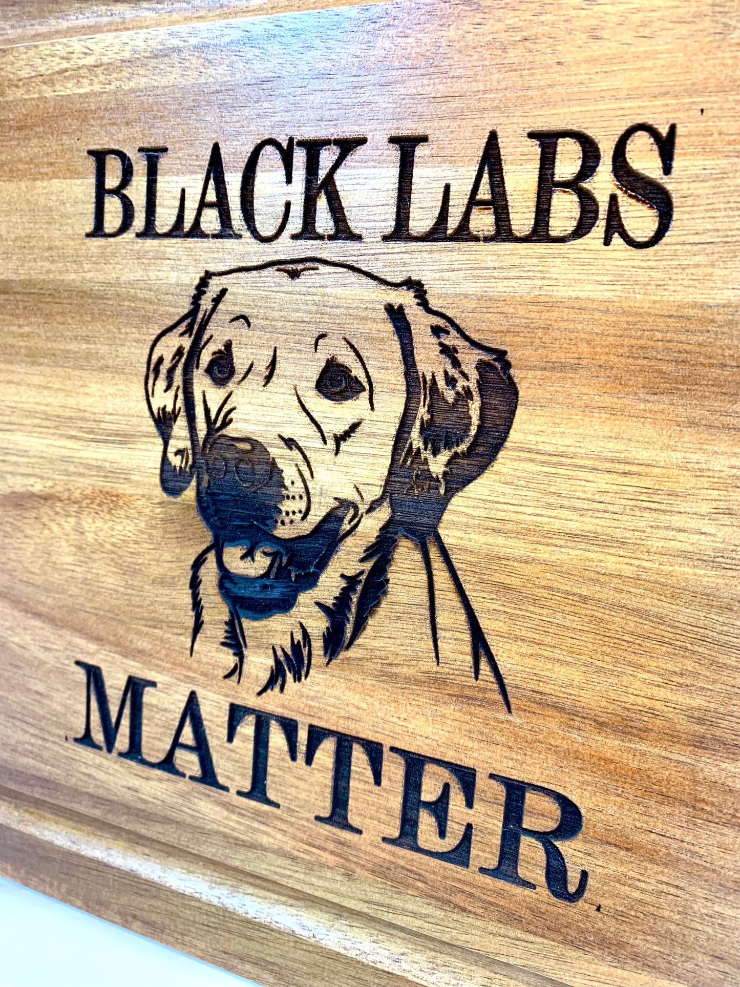 Black Labs Matter Cutting Board
