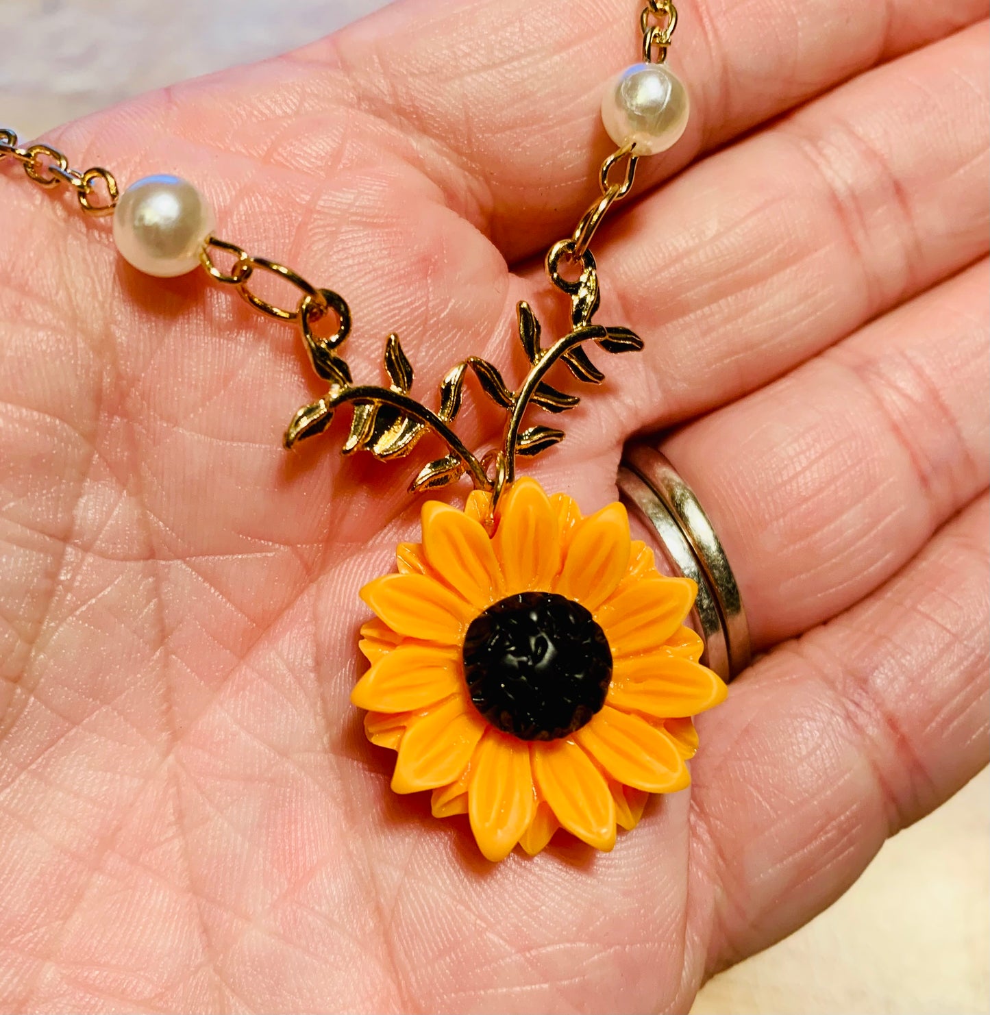 Sunflower Necklace - MixMatched Creations