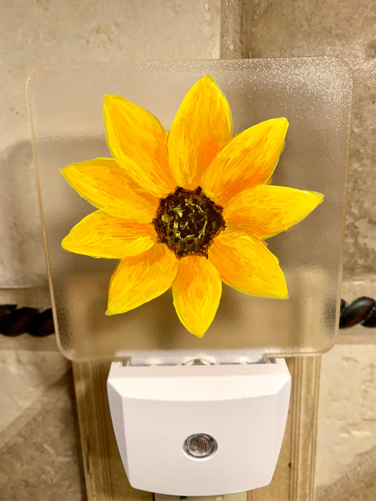 Sunflower Plug-in LED Night Light with Light Sensor - MixMatched Creations