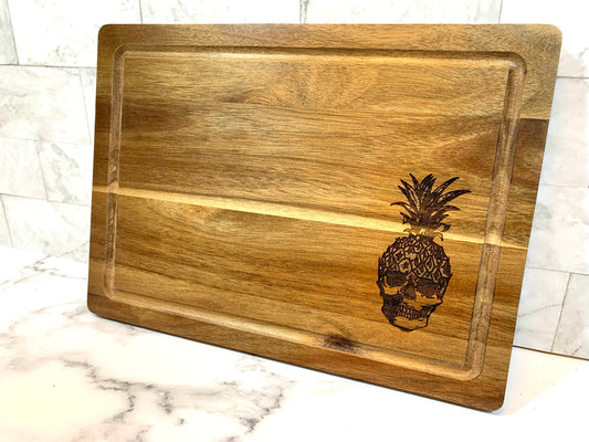 Pineapple Skull Cutting Board - MixMatched Creations