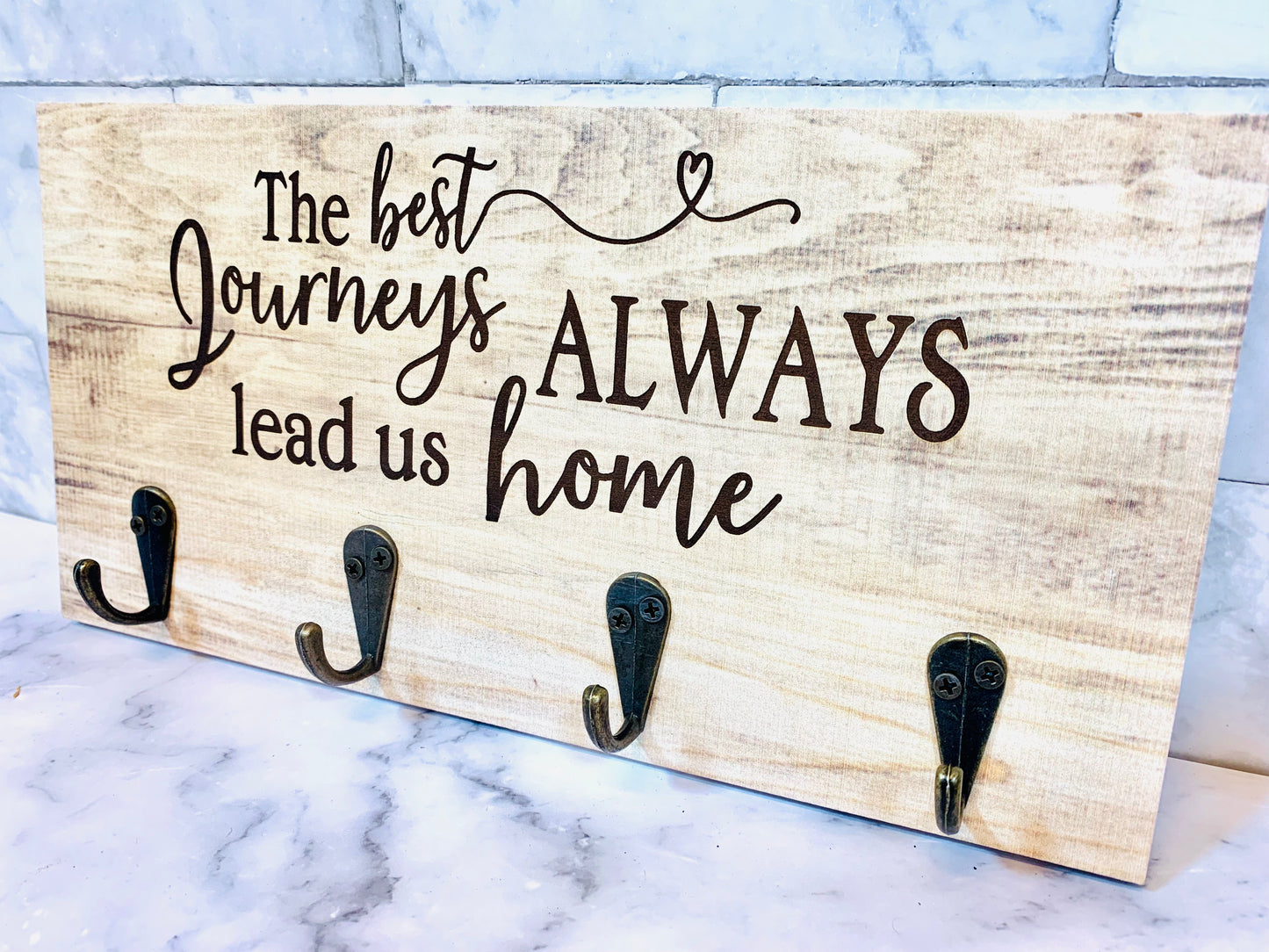 The Best Journeys Always Lead You Home Key Holder/Car Key Organizer/Gifts For Her/Wedding Shower Gift