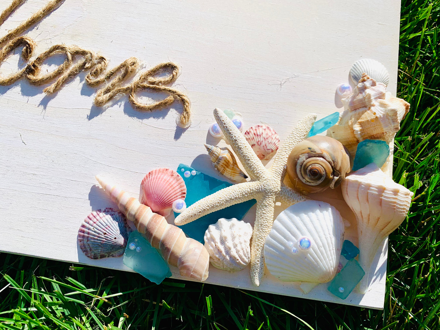 Welcome Sea Shell Beach Wood Sign Clearance - MixMatched Creations