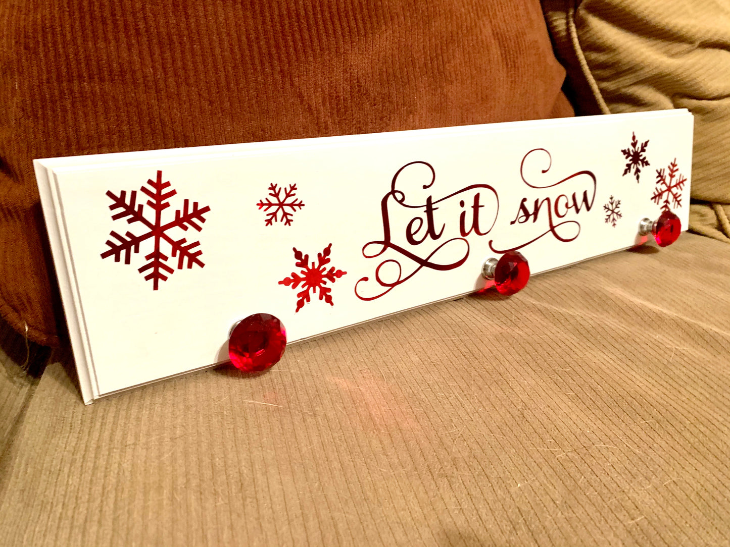 Let It Snow Christmas Stocking Hanger - MixMatched Creations