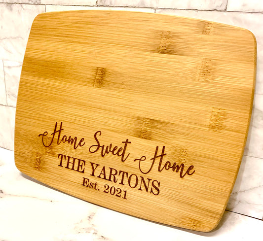Home Sweet Home Personalized Cutting Board - MixMatched Creations