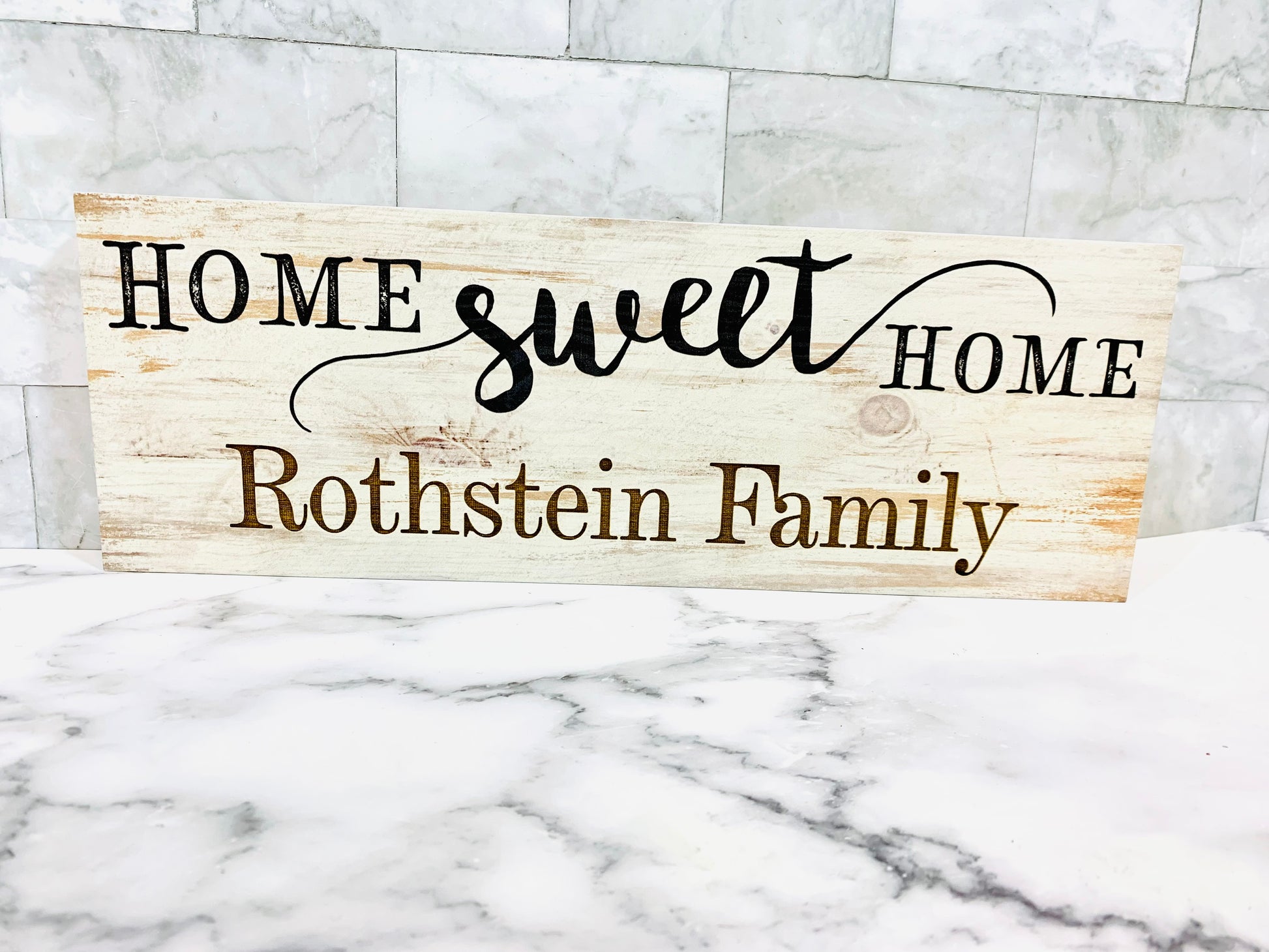 Personalized Home Sweet Home Wood Sign - MixMatched Creations