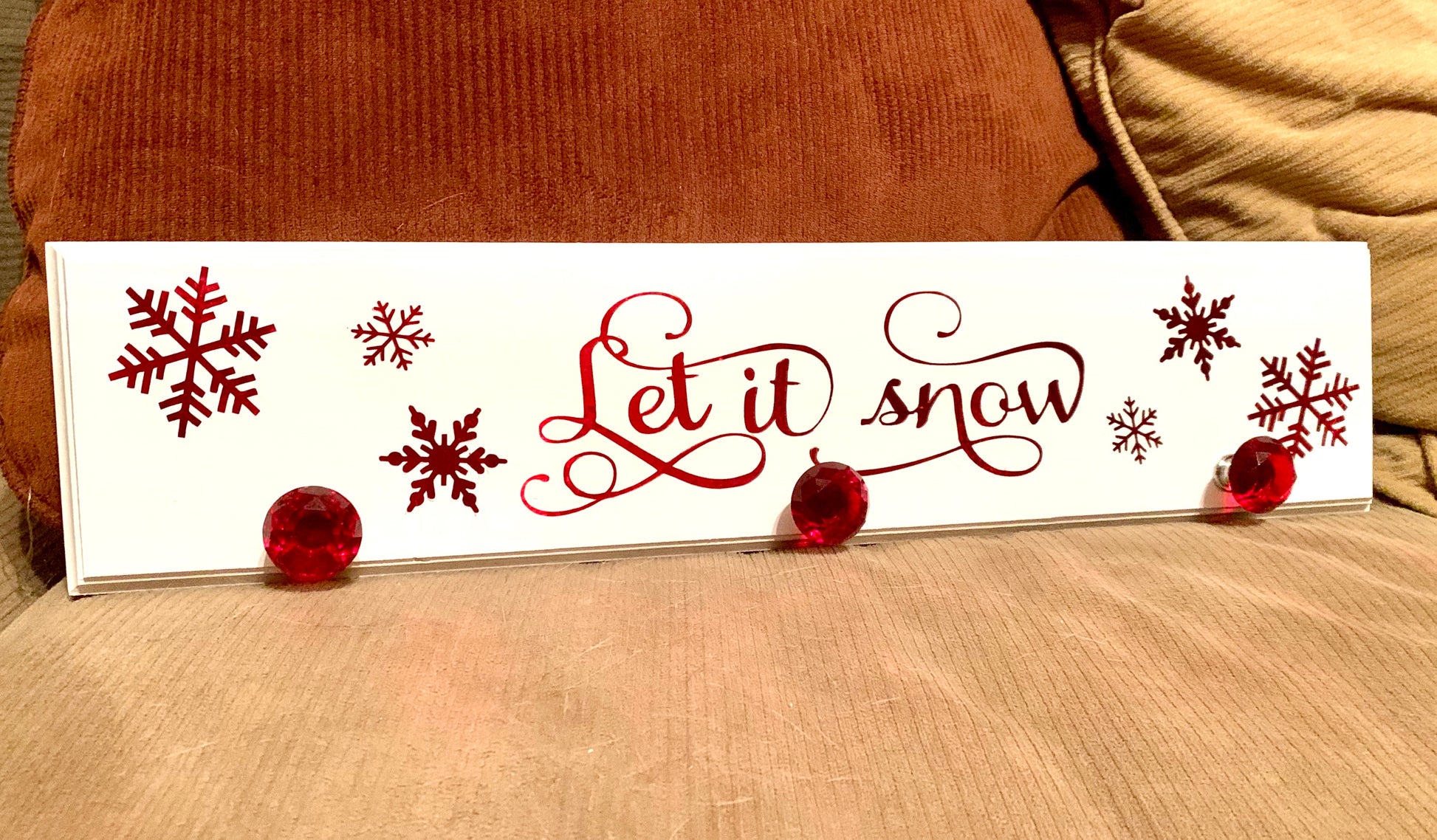 Let It Snow Christmas Stocking Hanger - MixMatched Creations