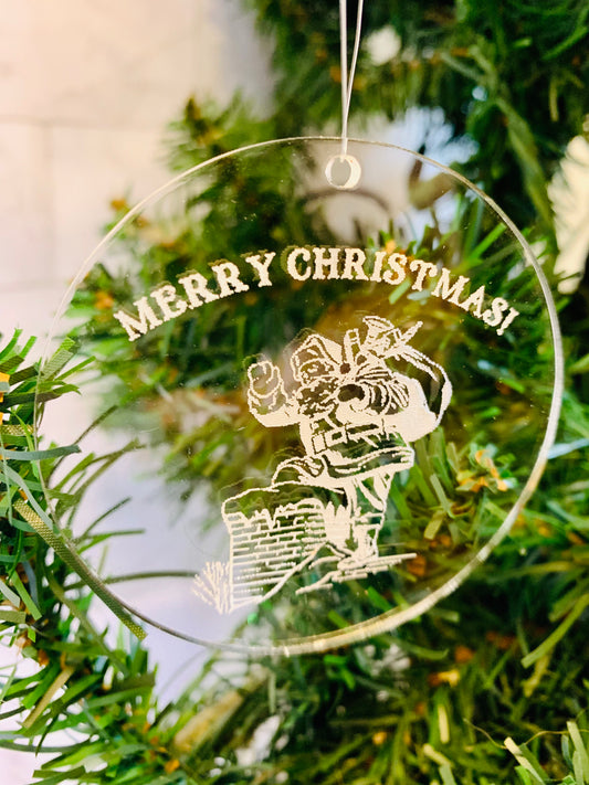 Here Comes Santa Clause Acrylic Christmas Ornament - MixMatched Creations