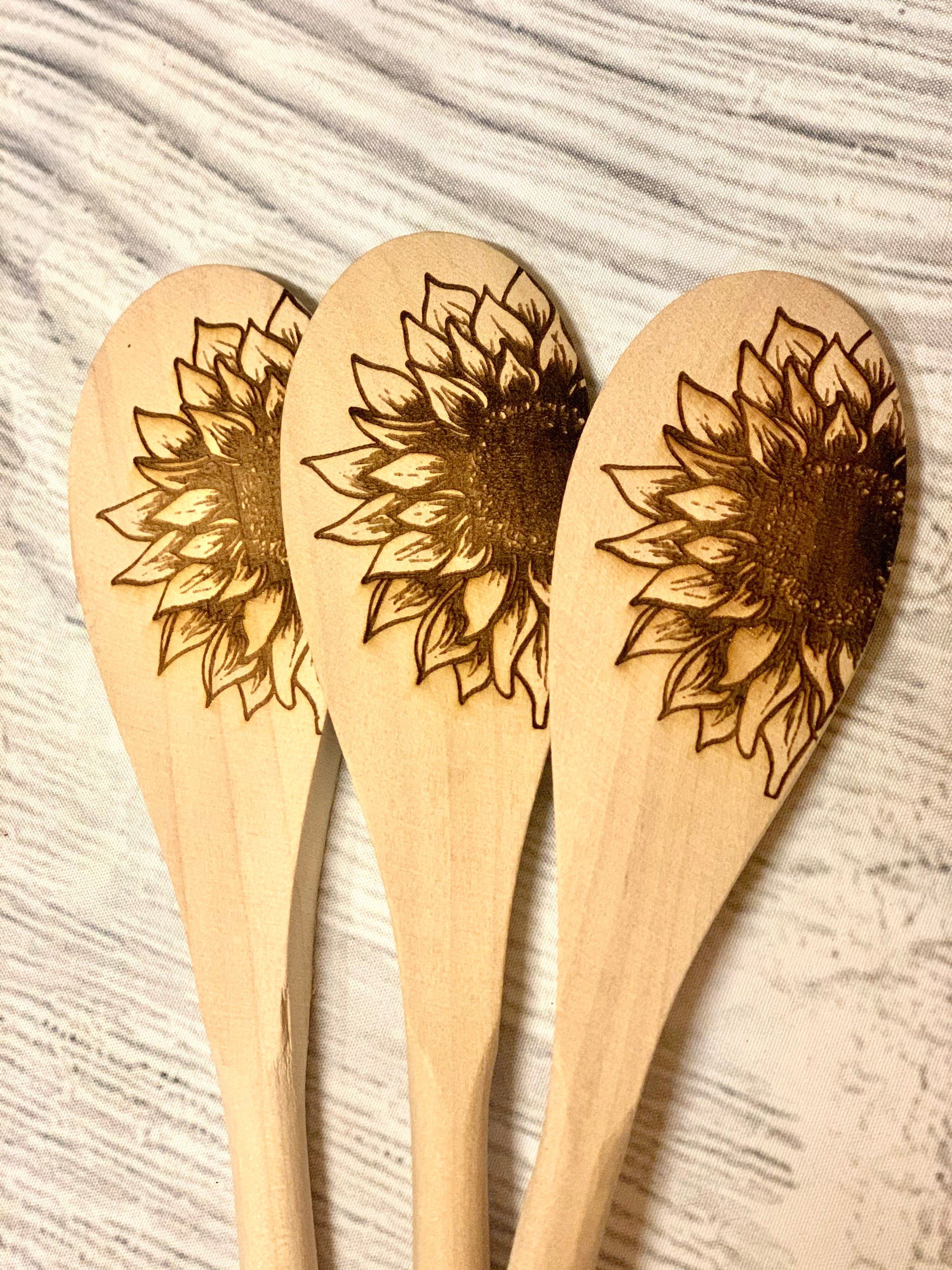 Sunflower Wooden Spoon - MixMatched Creations